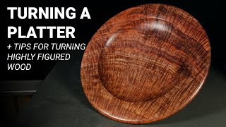 Turning a Platter  Woodturning Demo [upl. by Jallier771]