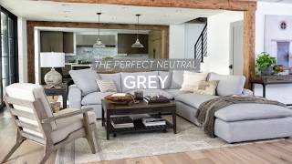 Grey Designs The Perfect Neutral  Living Spaces [upl. by Suivatnod]