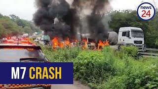 WATCH  Fiery crash on Durban’s M7 kills one injures scores [upl. by Iren]