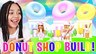 10 MINUTE Donut Shop BUILD CHALLENGE With My Friends In Adopt Me Roblox [upl. by Assennev564]