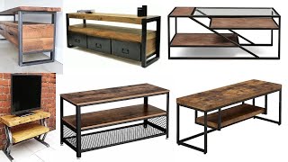 Modern TV Stand Design  Metal furniture and Wood Ideas [upl. by Eesak119]