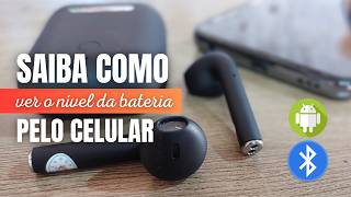 🔸 Como ver a porcentagem de bateria do fone Bluetooth ⁞ no celular Android  PT  BR [upl. by Yona]