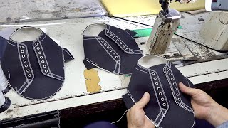 Fantastic Canvas Shoe Making Process Skillful Korean Shoes Factory [upl. by Etnohc]