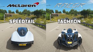 Forza Horizon 4  MCLAREN SPEEDTAIL vs RAESR TACHYON SPEED [upl. by Yrro]