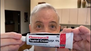 a dermatologist applies fluorouracil cream Efudex Efudix [upl. by Petes]