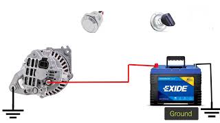 How to wiring alternator  alternator wiring diagram  Mitsubishi 12V 90A Alternator Wiring [upl. by Llirrem430]