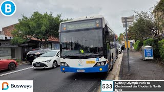 Busways North West Ryde 1857 ST Mercedes Benz O500LE CNG Custom Coaches CB60 EVOII Bus ride [upl. by Adnicul]