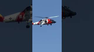 US Coast Guard MH60 Jayhawk Flying Low Above the Beach in La Jolla San Diego CA shorts [upl. by Anerda]