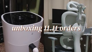 unboxing vlog  Simplus Air Fryer and Musso E600 SE Ergonomic Chair  wfh ph [upl. by Adnot]