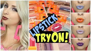 Different Colored Lipsticks TRY ON [upl. by Casey]