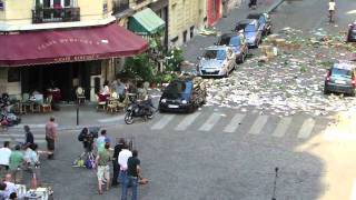 INCEPTION Paris Cafe Street Filming HD [upl. by Adella233]