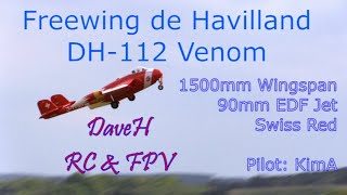 Freewing  DH112 Venom 15m 90mm EDF Jet  KimA KMFC  RC Aircraft [upl. by Yaresed442]