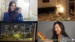 VLOG NEW YORKA GİDİYORUZ🥹 11 saatlik uçuş airbnb turu🏃🏻‍♀️🇺🇸 buketinnyc [upl. by Anitaf]