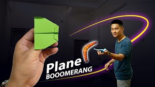 DIY super mini paper airplane that works like a boomerang [upl. by Stark643]