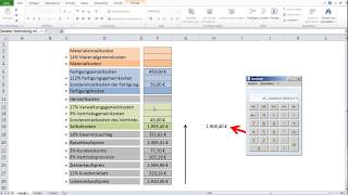 Rückwärtskalkuklation Zuschlagskalkulation Industriekaufleute Aufgabe 1 [upl. by Acirdna]