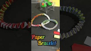 bracelet with paper easy paper craft ideas diy shorts shortsfeed craft [upl. by Oakley]