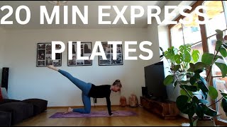 20 MIN EXPRESS PILATES FULL BODY WORKOUT  At HOME workout [upl. by Anivlis]