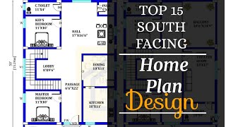 Top 15 South Facing Home plan DesignSouth face house plans  South facing house plans homedesigns [upl. by Relyk]