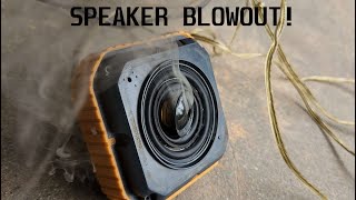 Small amplifier blows up small speaker [upl. by Pasol]