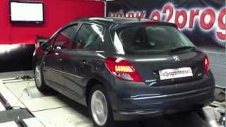 Test dyno Reprogrammation moteur Peugeot 207 hdi 2012 16 HDI 92117ch o2programmation [upl. by Chao]