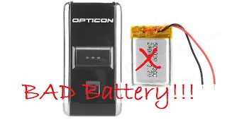 Bad Dead BATTERY Opticon Scanfob Fix Repair Wont Charge Replace Weak OPN2006 OPN2005 OPN2002 [upl. by Lyrad33]