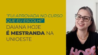 Daiana aprovada na UNIOESTE  Mestrado público [upl. by Kohl]