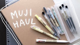 MUJI HAUL  STATIONERY  with demos [upl. by Yssis]