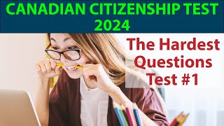 Canadian Citizenship Test 2024 – The Hardest Questions Test 1 [upl. by Ydnamron930]