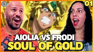 COMEÇO ELETRIZANTE AIOLIA VS FRODI OS CAVALEIROS DO ZODÍACO SOUL OF GOLD [upl. by Kushner]