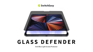 Glass Defender AntiBlue Light Screen Protector  SwitchEasy [upl. by Torrlow]