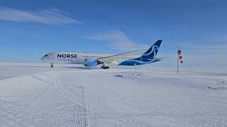 Norse 787 Take off Antarctica [upl. by Eyahc]