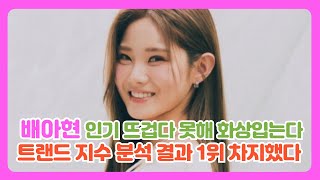 배아현 소속사 날개 달더니 훨훨 트랜드 지수 1위 [upl. by Reames75]