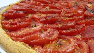 TARTE A LA TOMATE  RECETTE SIMPLE À REALISER ET BONNE [upl. by Gnohp]