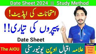 AIOU Examination 2024 Update  AIOU Date Sheet Autumn 2023  Paper News 2024  The AIOU [upl. by Thill]