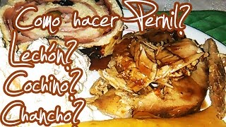 Como Hacer Pernil Lechón Cochino Chancho  Receta Venezolana  Cocina [upl. by Nage427]