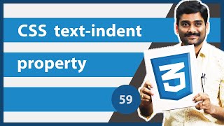 CSS textindent Property  Indent First Line  CSS Tutorial 59 [upl. by Hassi]