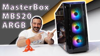 Cooler Master MasterBox MB520 ARGB Temperli Kasa İncelemesi [upl. by Atinar691]