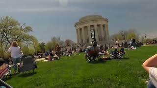 Total Solar Eclipse 2024 Vincennes Indiana at the George Roger Clark national park memorial [upl. by Ignatzia883]