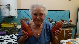 CONSERVA DE SALSA DE TOMATE CASERA  tradición de Italia La nonna Violetta [upl. by Burbank688]