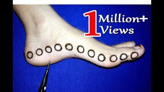 Most easy trick mehndi design for Rakhi  How to apply arabic mehndi with foot  mehndi designs [upl. by Enirolf]