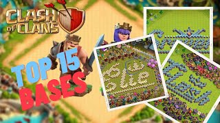 Top 16 showcase base clash of clan  funny base coc baseart [upl. by Felt386]