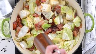 FRIED CABBAGE WITH BACON [upl. by Frasier518]