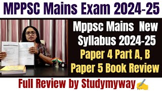 MPPSC Mains New Syllabus Update NotesampBooks MPPSC Mains Paper 4 5 Book Full Review by studymyway✍️ [upl. by Ahsaetal]