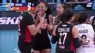 Ceballos Austero boost PLDT in set 2  2023 PVL AllFilipino Conference [upl. by Fairman]