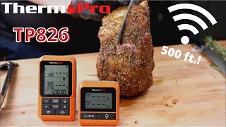 ThermoPro TP826  The 2Probe Meat Thermometer with Ambient Temp Monitoring and 500 Feet Of Range [upl. by Oyr]