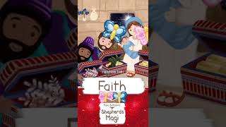 FAITH MAGI AND SHEPHERDS · BIBLE STORIES FOR CHILDREN KIDS · ANIMATED CARTOON JESUS shorts [upl. by Kinnie264]