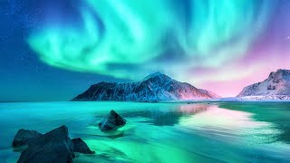 Aurora Borealis And Northern Lights  Relaxing Ambient Music for Sleep Study amp Stress Relief [upl. by Virgy306]