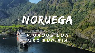 🇳🇴 Norwegian Fjords Cruise  Crucero Fiordos Noruegos  MSC Euribia 2023 cinematic drone video [upl. by Tavy]