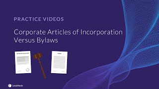 Corporate Articles of Incorporation Versus Bylaws Excerpt [upl. by Dorca443]