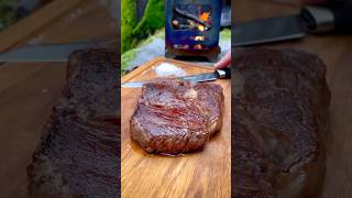 WAGYU🥩 in the WOODS🌲 ➡️ Too RAW🤮 or PERFECT😍⁉️ [upl. by Seko]